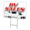 Signmission Rv Sales Yard Sign & Stake outdoor plastic coroplast window, C-1216-DS-Rv Sales C-1216-DS-Rv Sales - alternate 1